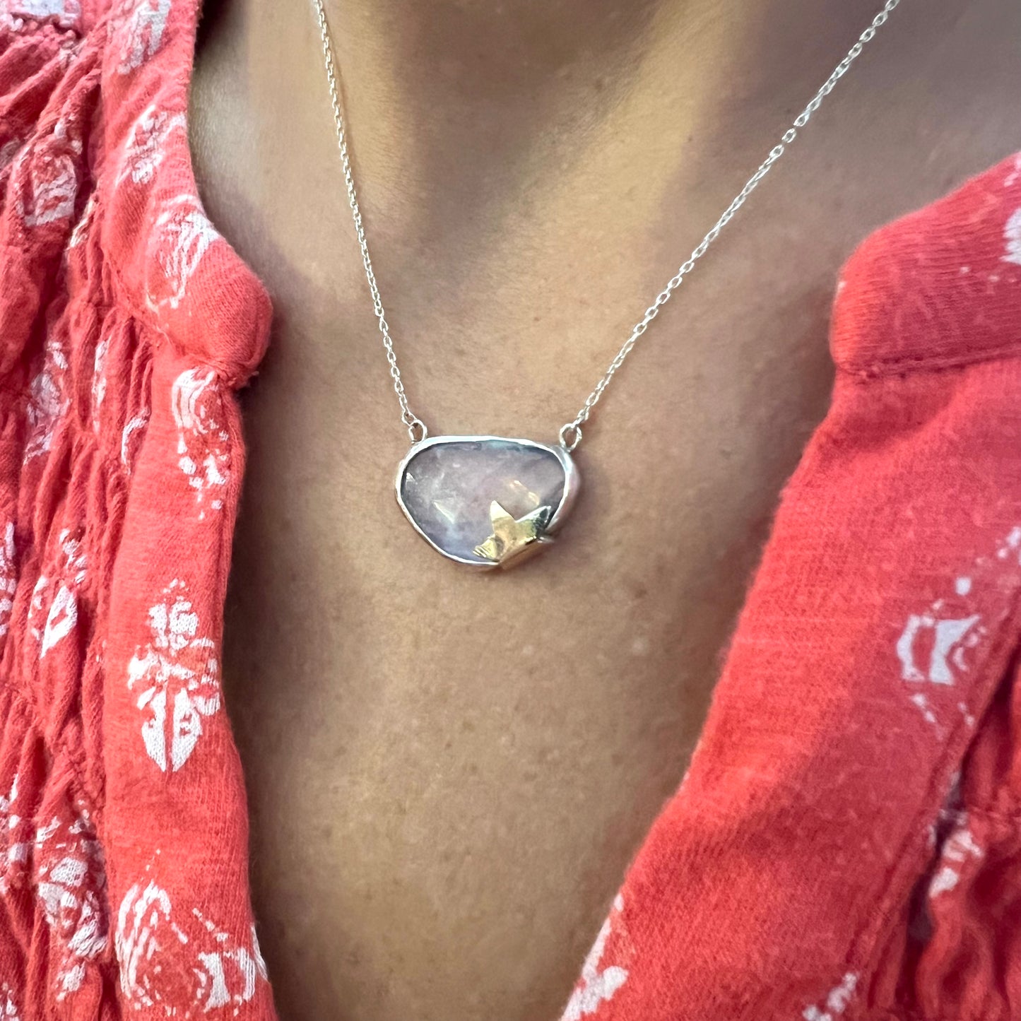 Star Hug Moonstone Necklace