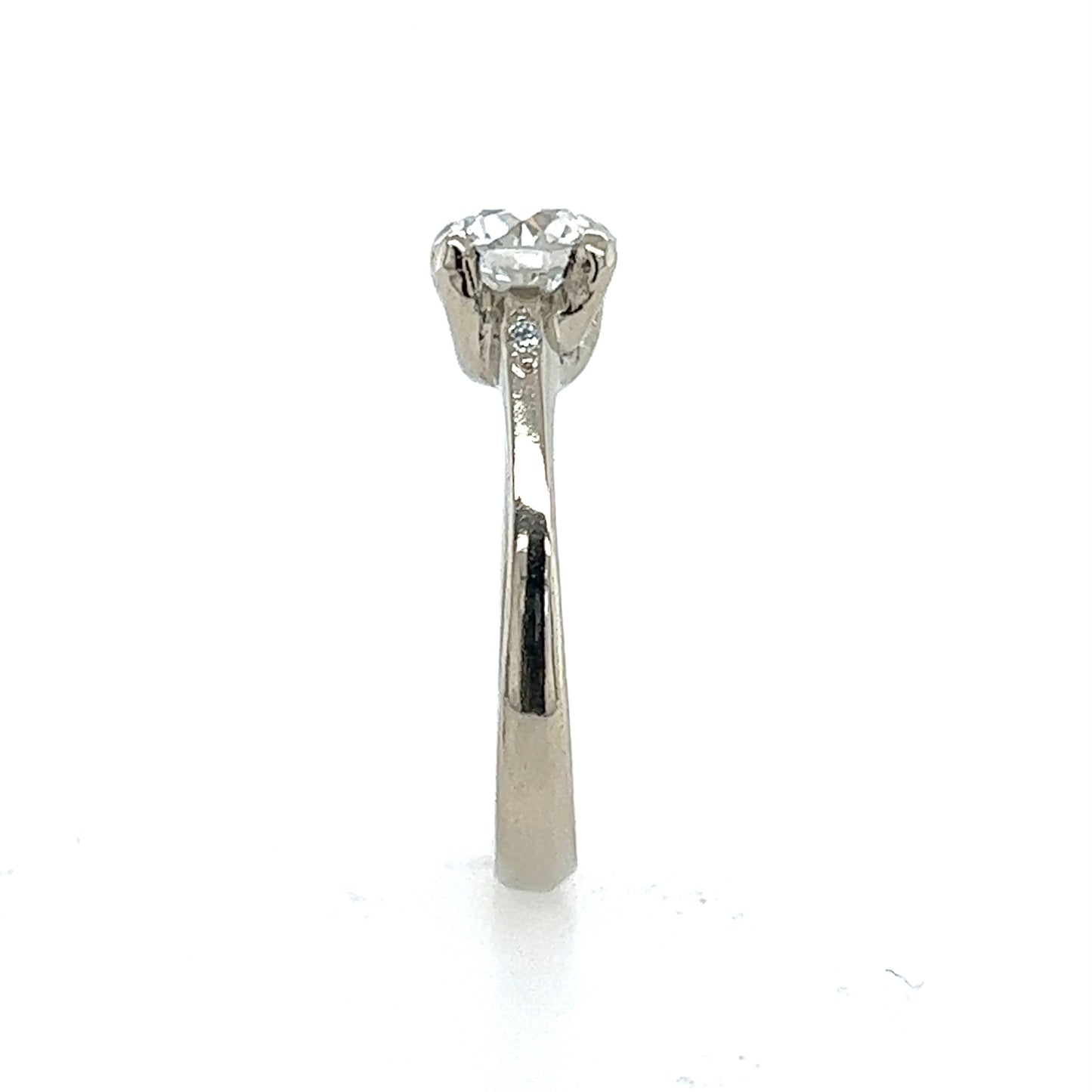 The Accented Woven Tapered- .1.05ct Old Euro Diamond