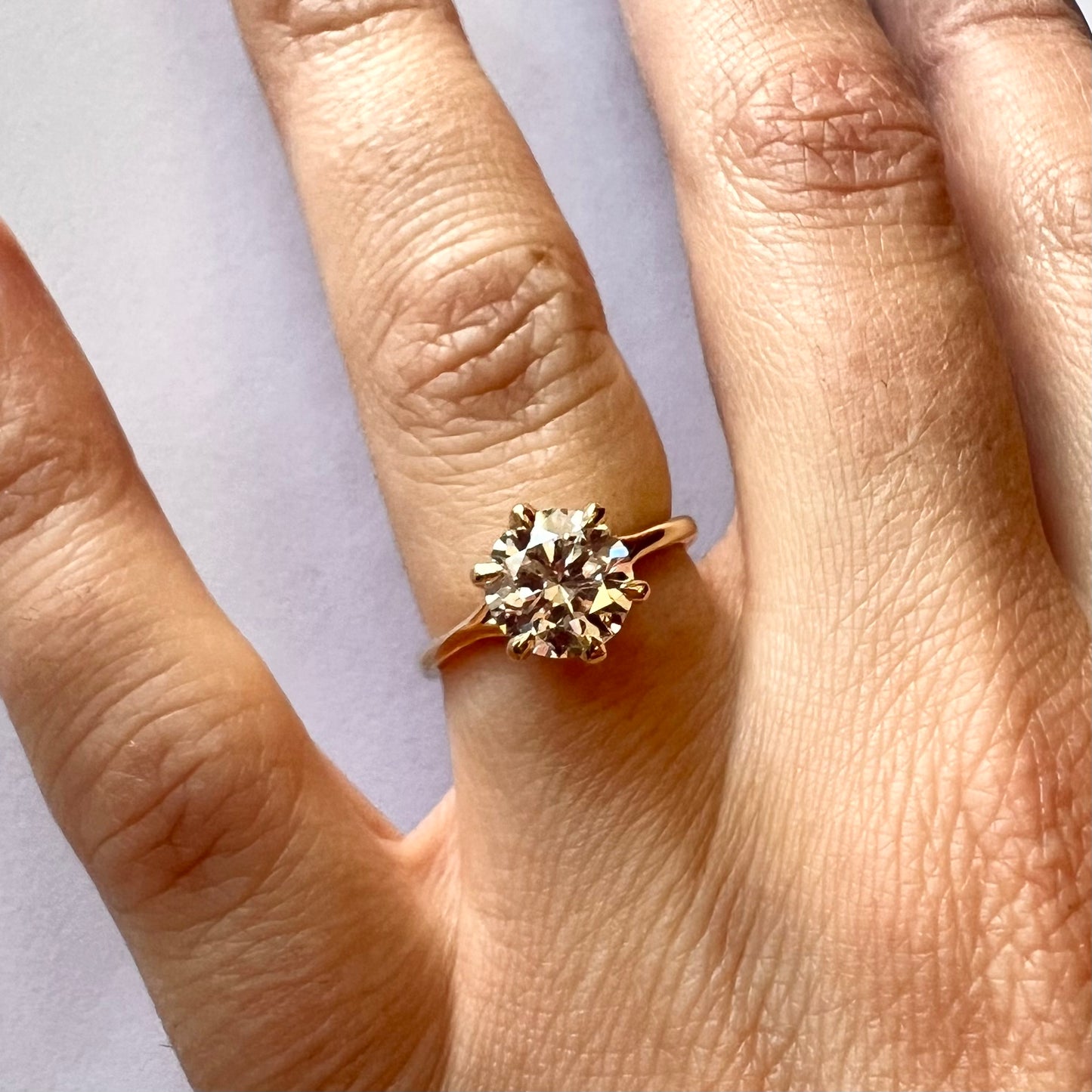 6 Prong Swoop- 2.09ct Lab diamond