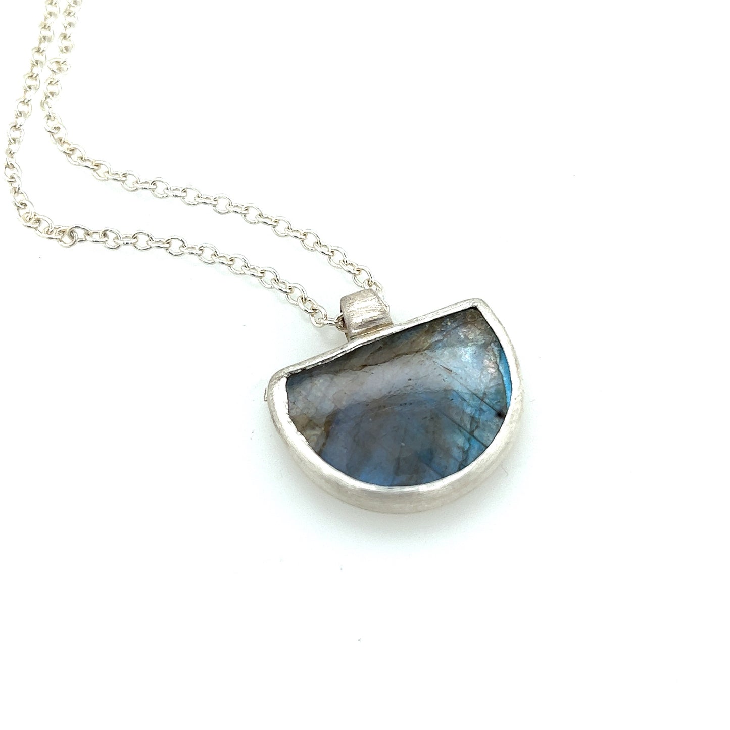Labradorite Half Moon Necklace
