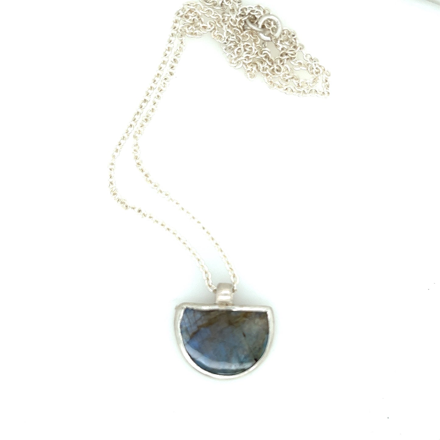 Labradorite Half Moon Necklace