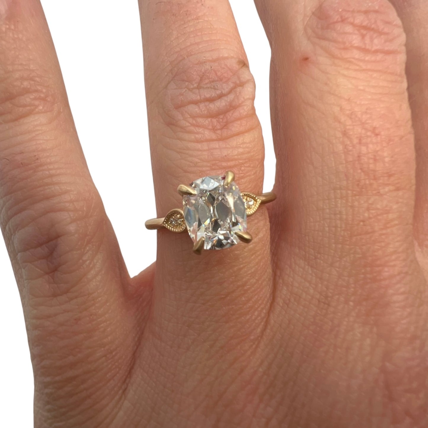 The Snow Drop Ring- 2.07ct LAB diamond & 14k yellow gold