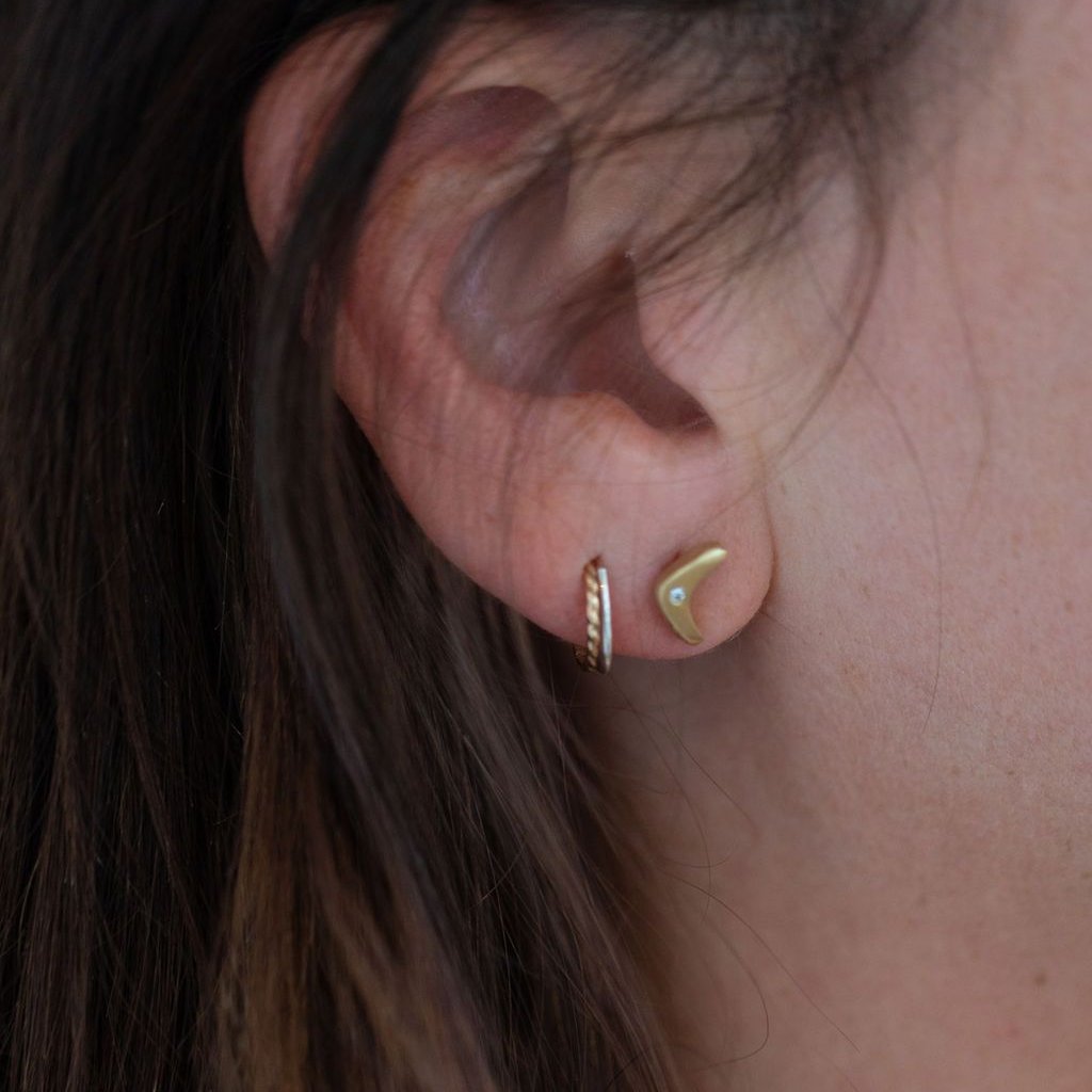 Boomerang Studs- Gold