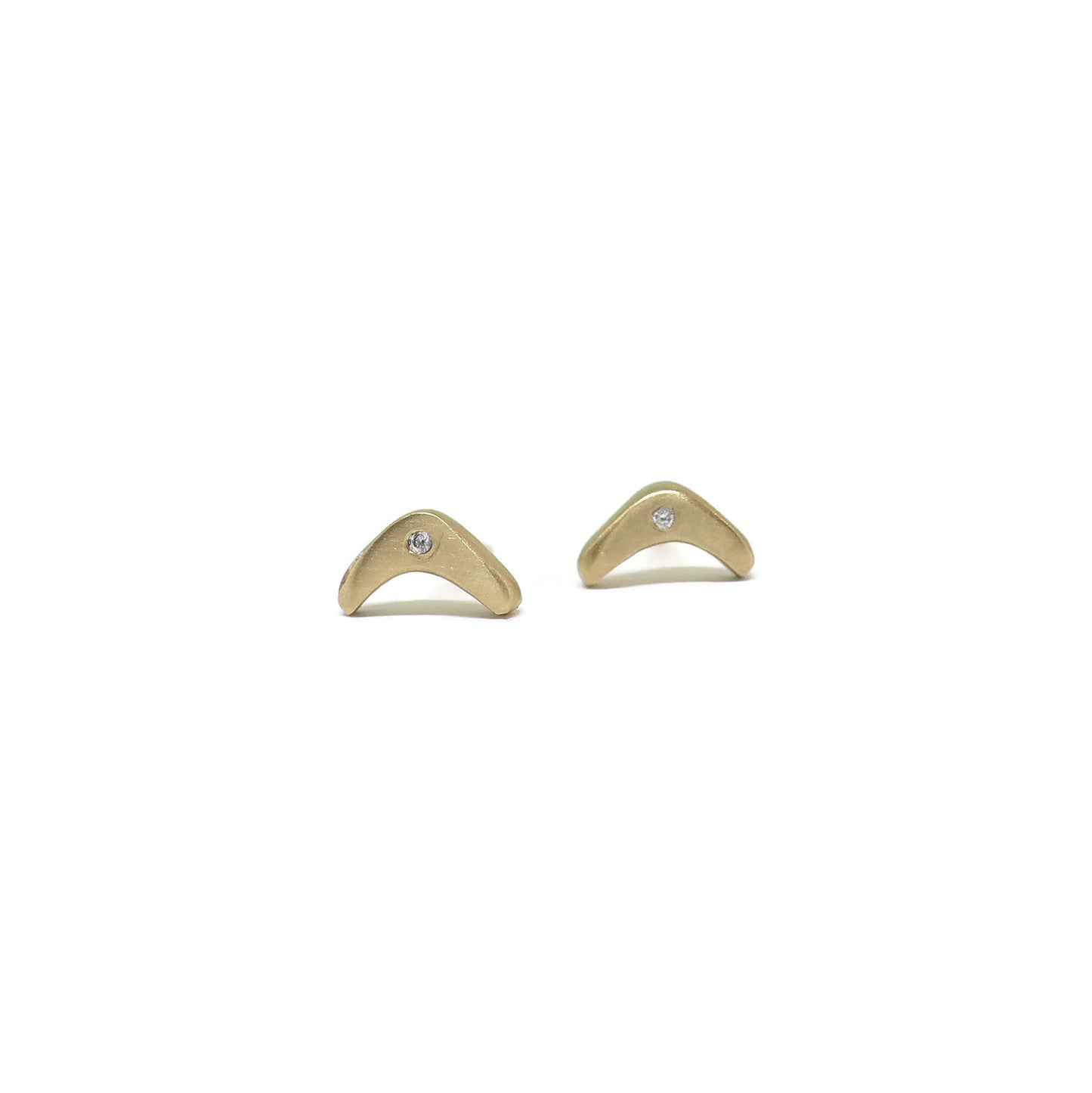 Boomerang Studs- Gold