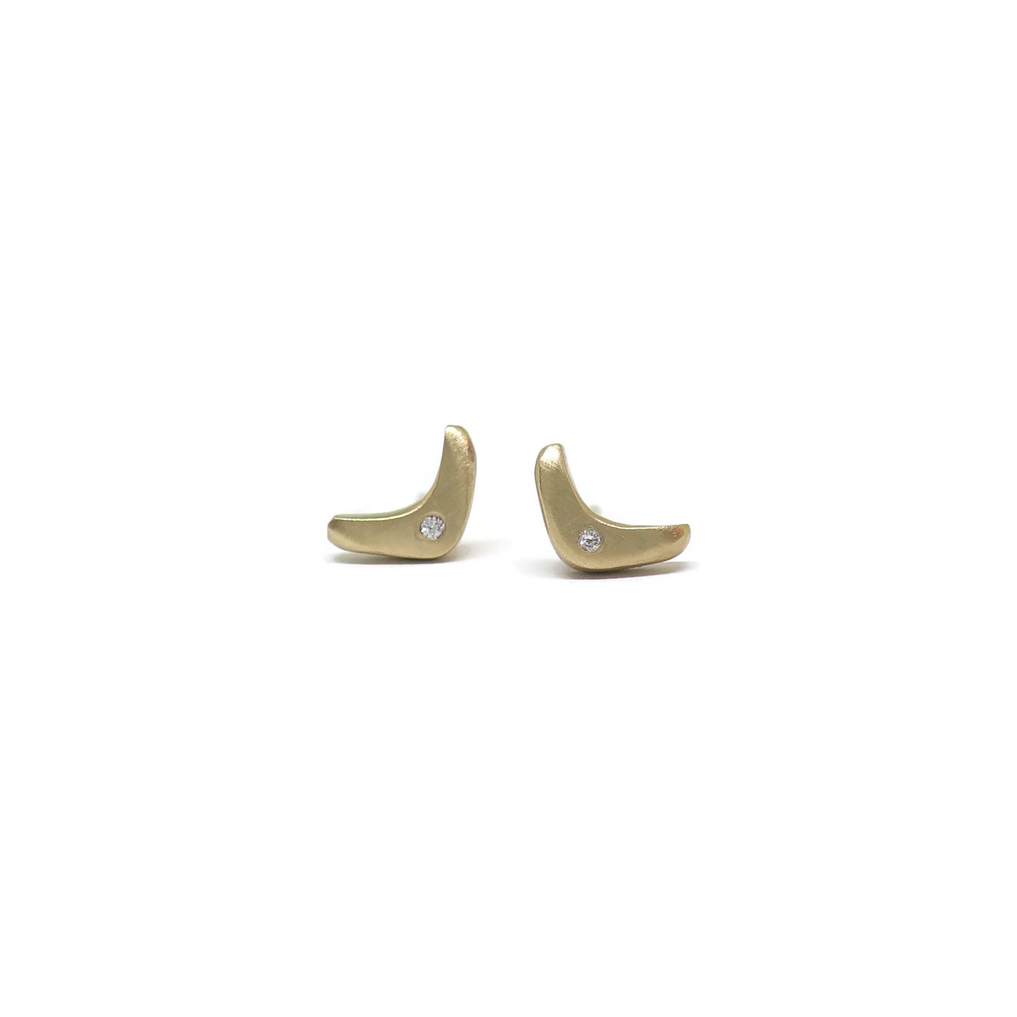 Boomerang Studs- Gold