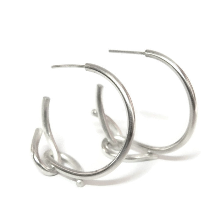 forget-me-knot small plain hoops - e. scott originals