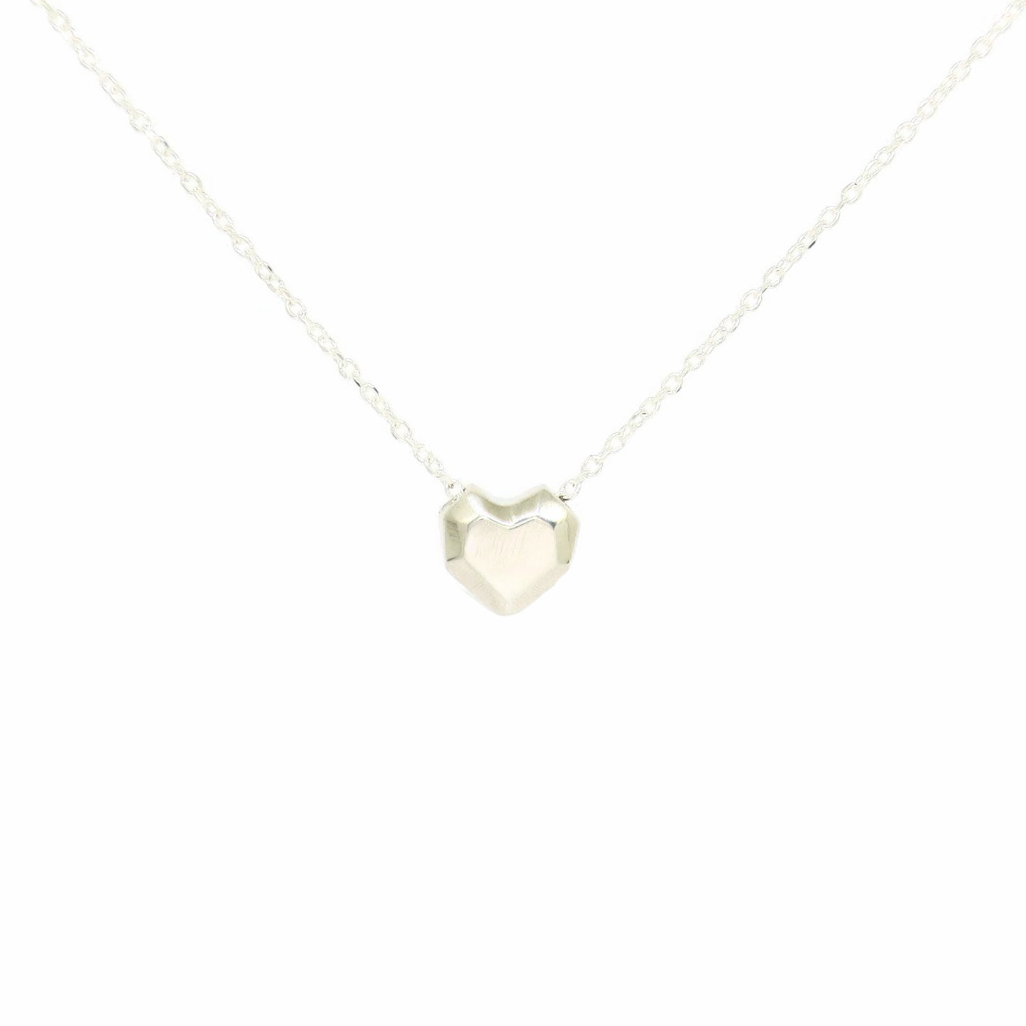 faceted heart necklace