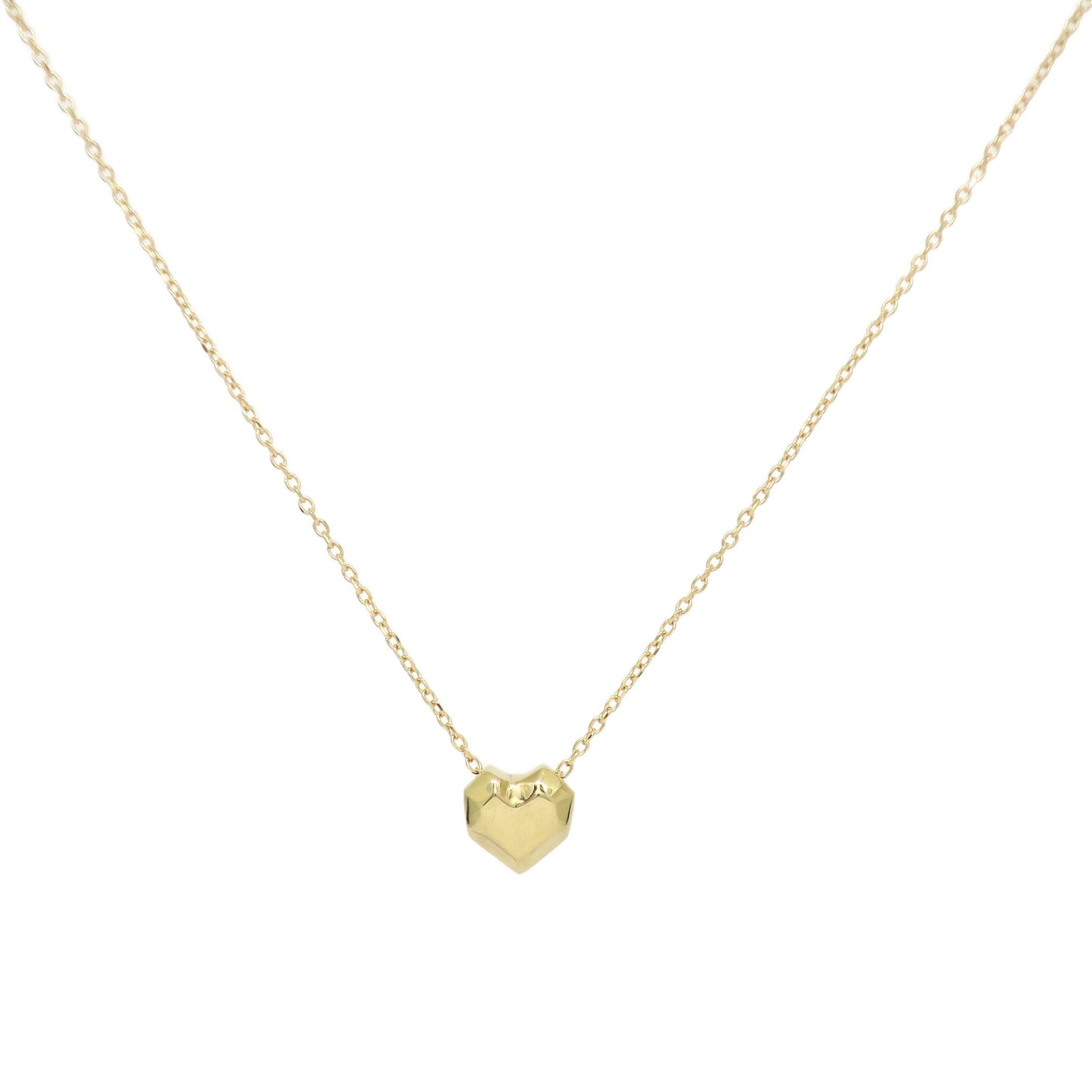 faceted heart necklace