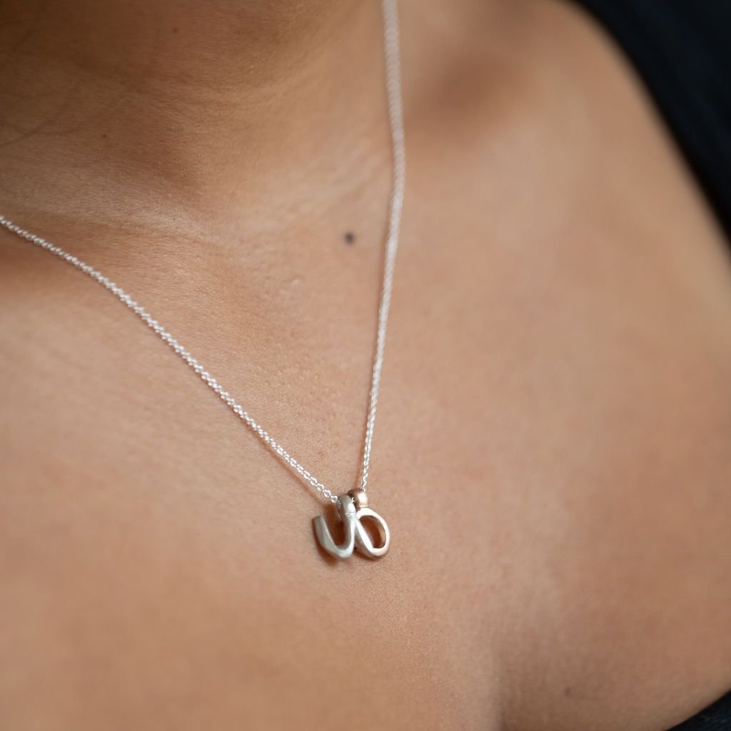 O - handwritten letter necklace