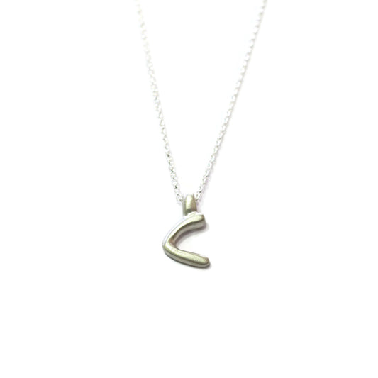 c - handwritten letter necklace