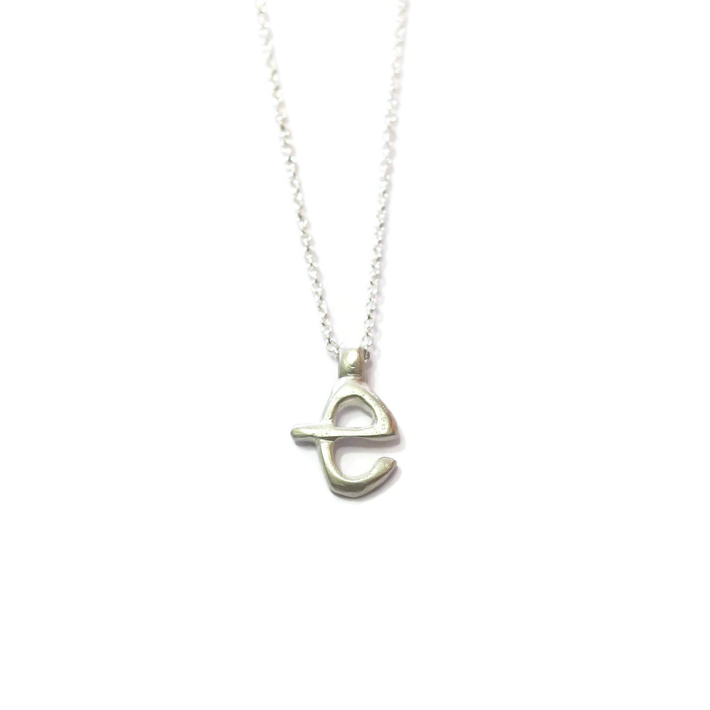 e - handwritten letter necklace