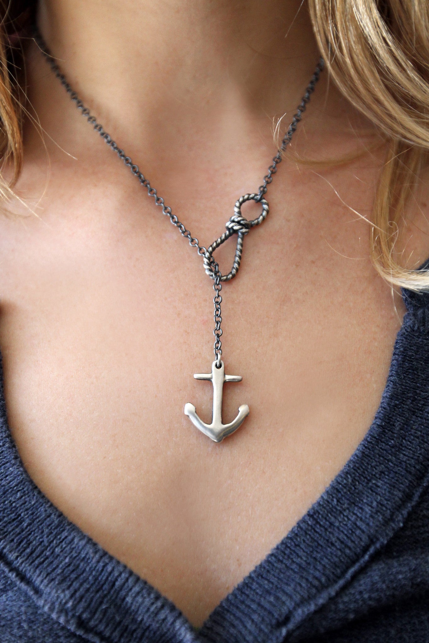 medium anchor toggle necklace - e. scott originals