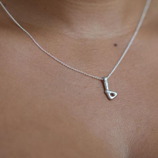 b - handwritten letter necklace