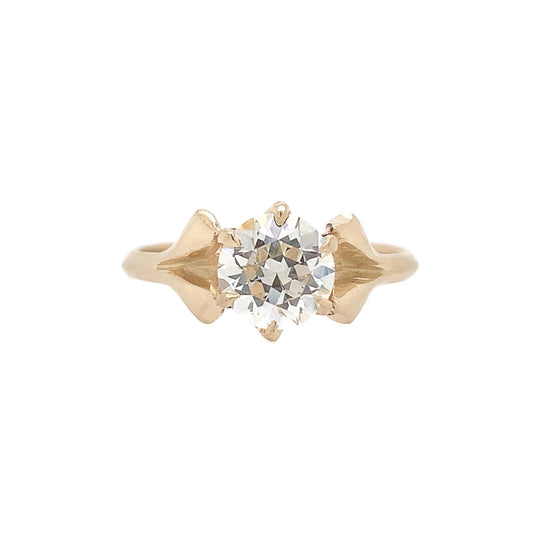 The Nouveau- 1.01ct transitional cut diamond & 14k yellow gold