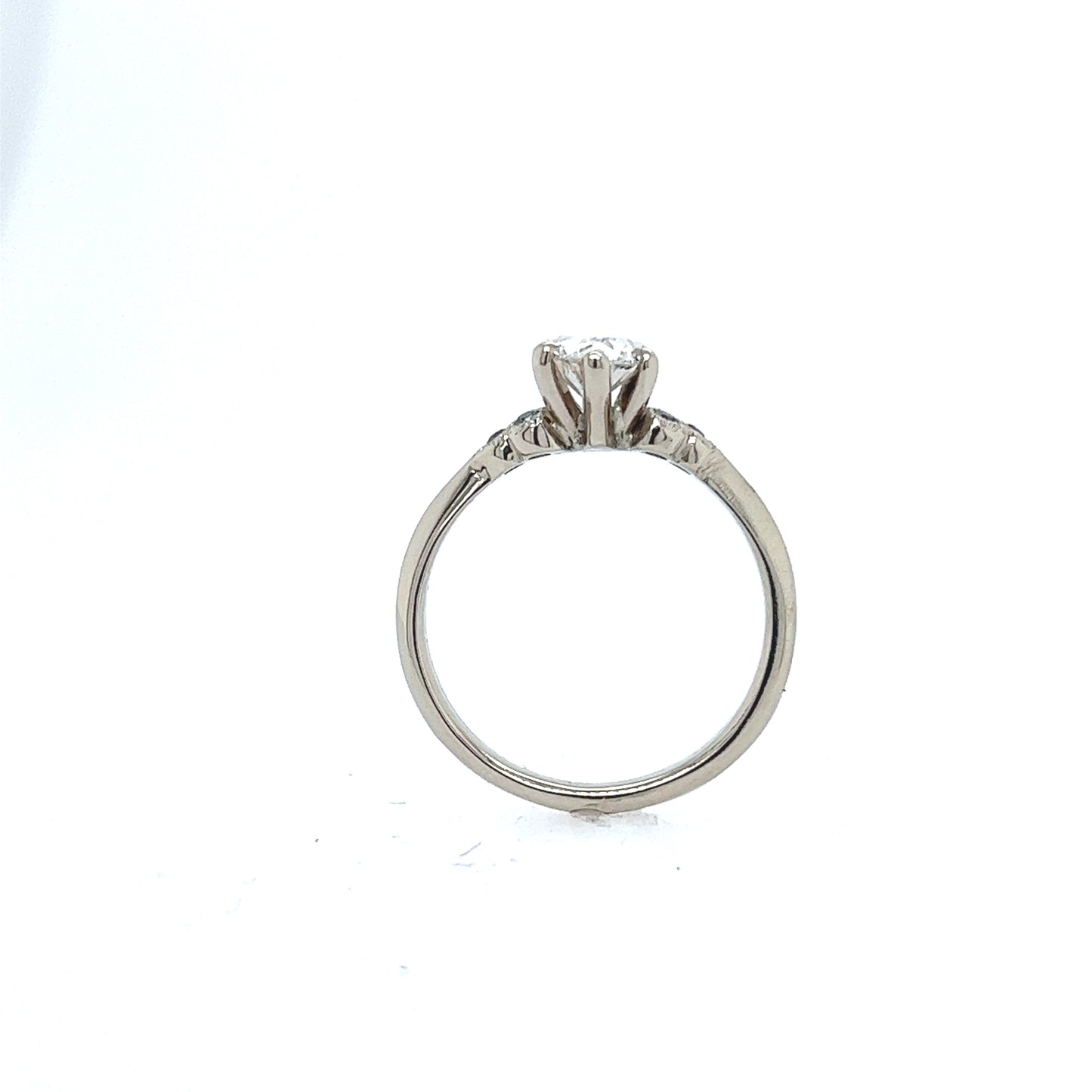 The Oval Bezel Thrice- 1ct reclaimed oval diamond & Montana sapphires