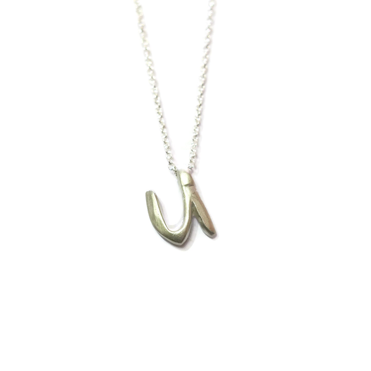 U - handwritten letter necklace