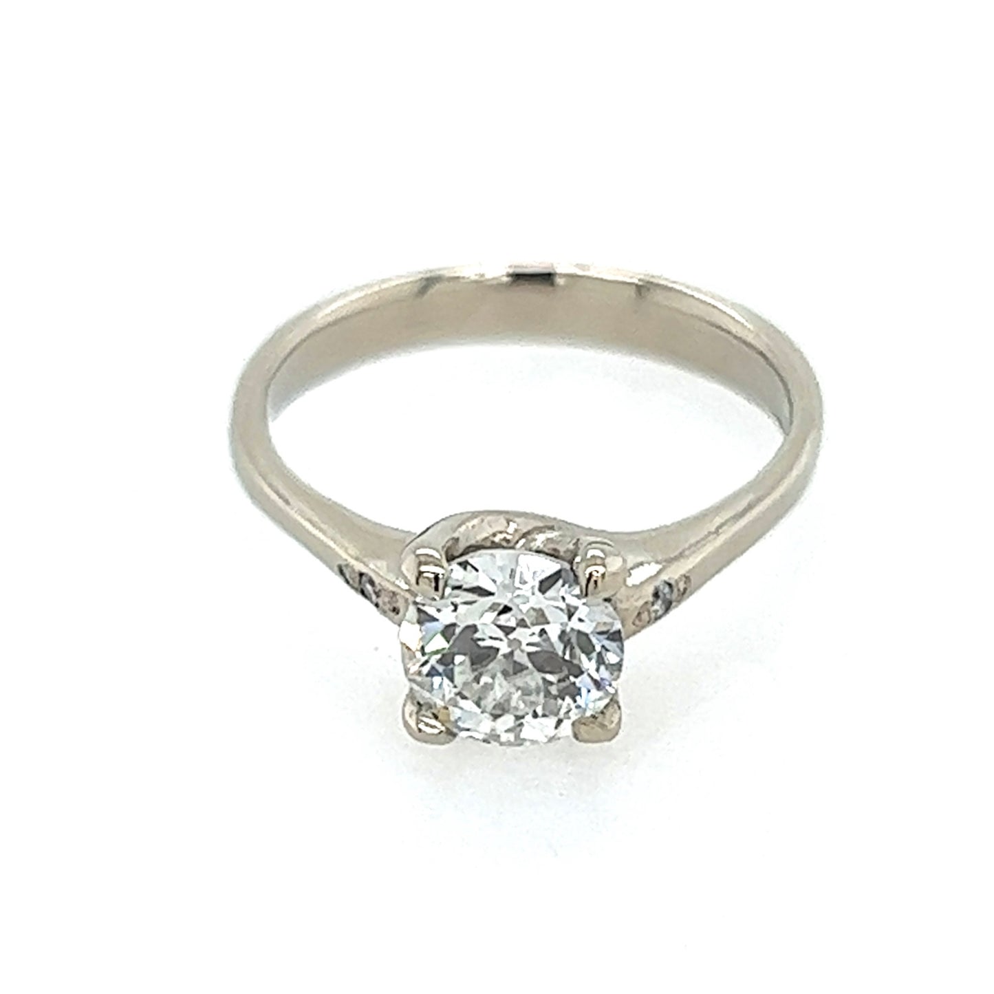 The Accented Woven Tapered- .1.05ct Old Euro Diamond