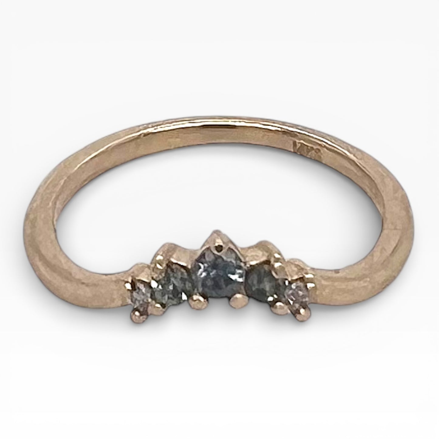 Tiara Band- Montana Sapphires, Diamonds & 14k Yellow Gold