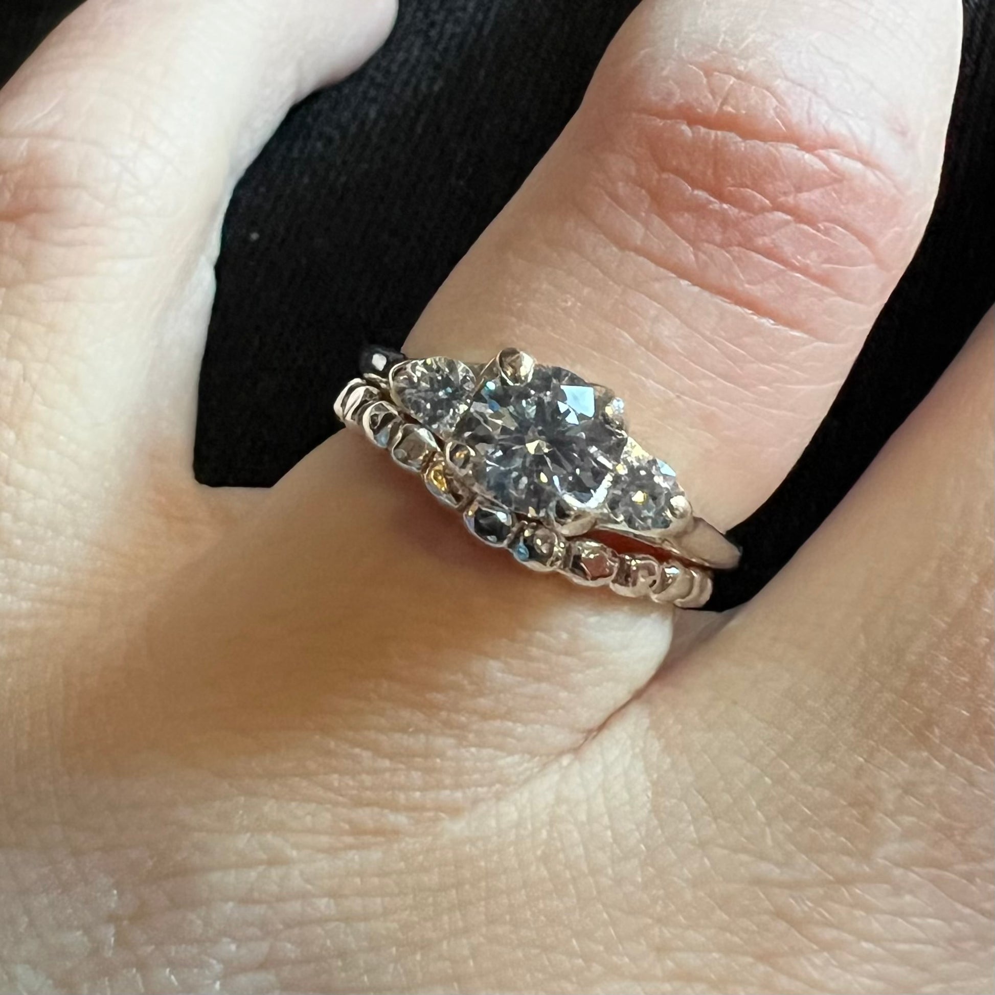 scott The Woven Three Stone Engagement Ring – e