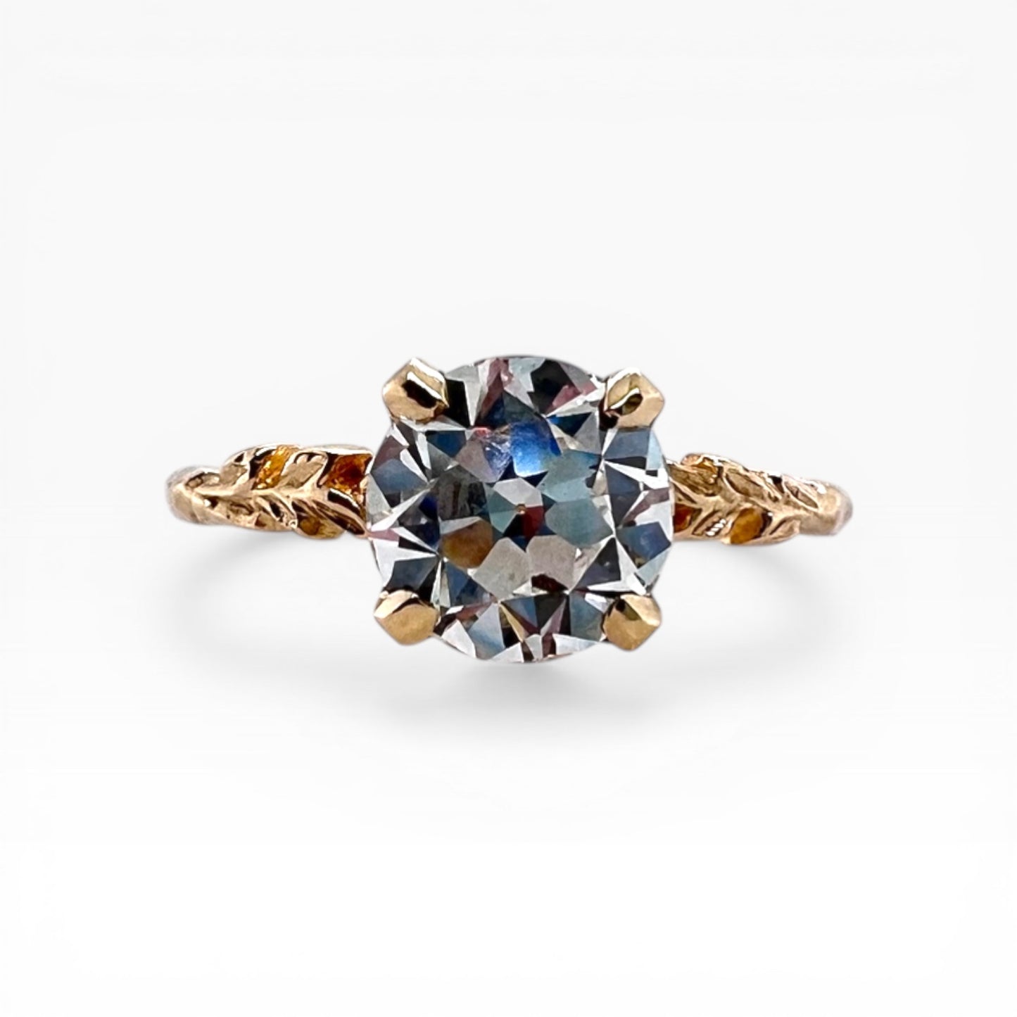 The Garden-Round 1.87ct LAB diamond & 14k yellow gold