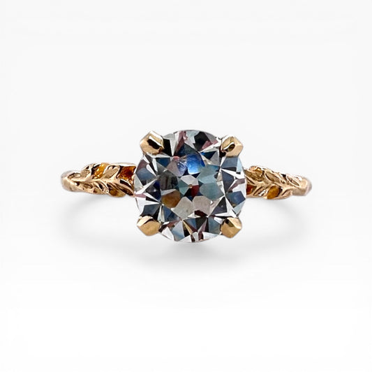 The Garden-Round 1.87ct LAB diamond & 14k yellow gold