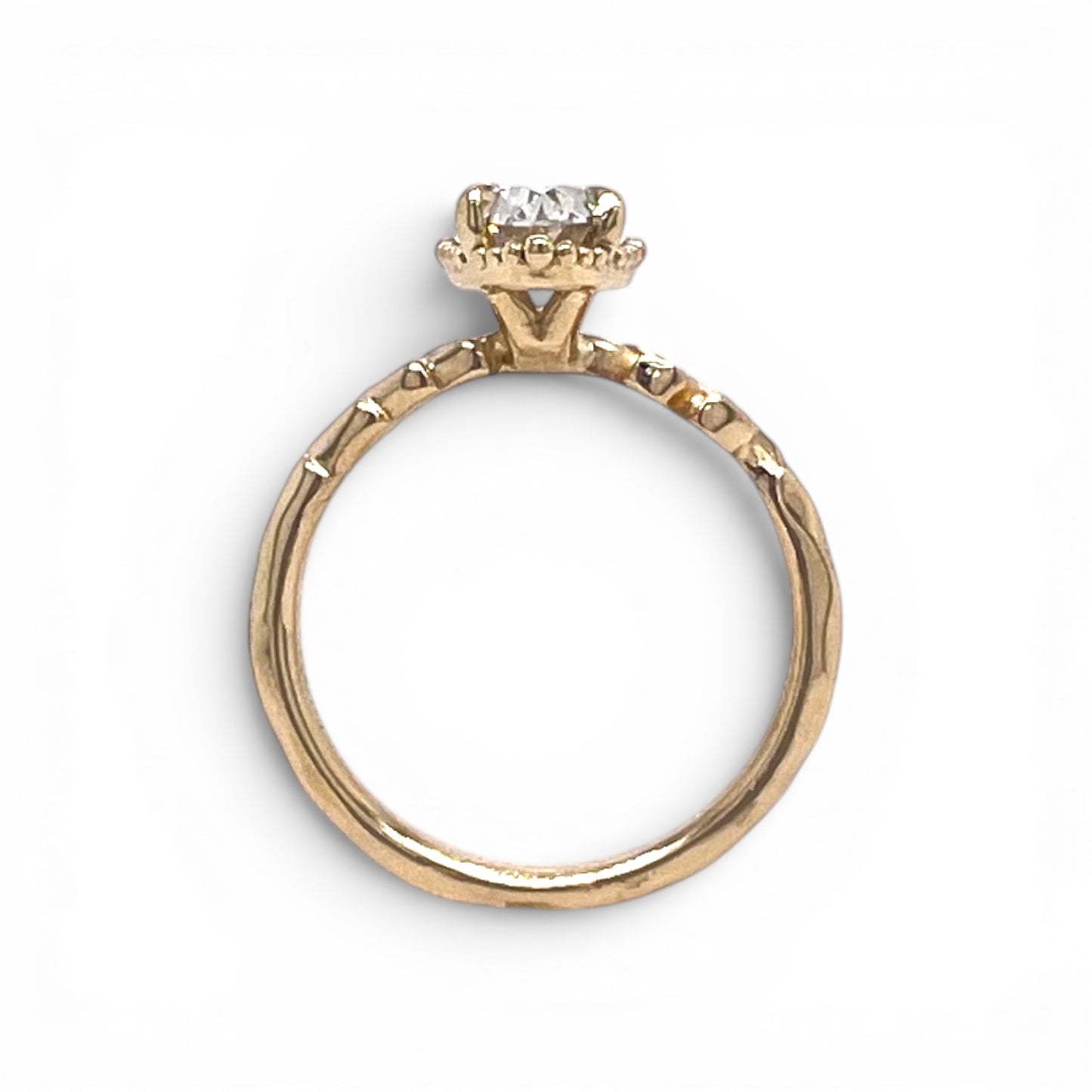 The Garden- 1.2ct Oval reclaimed diamond & 14k yellow gold
