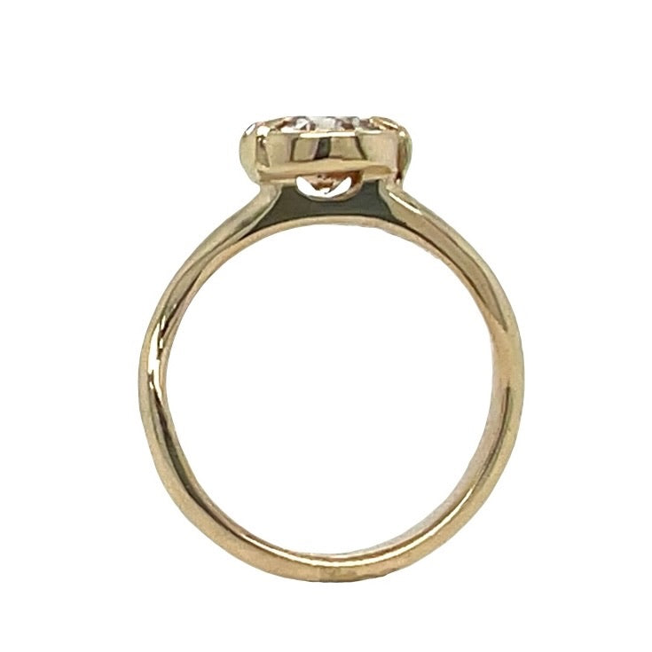 The Champagne Waves- 1.06ct Champagne Diamond & 14k Yellow Gold