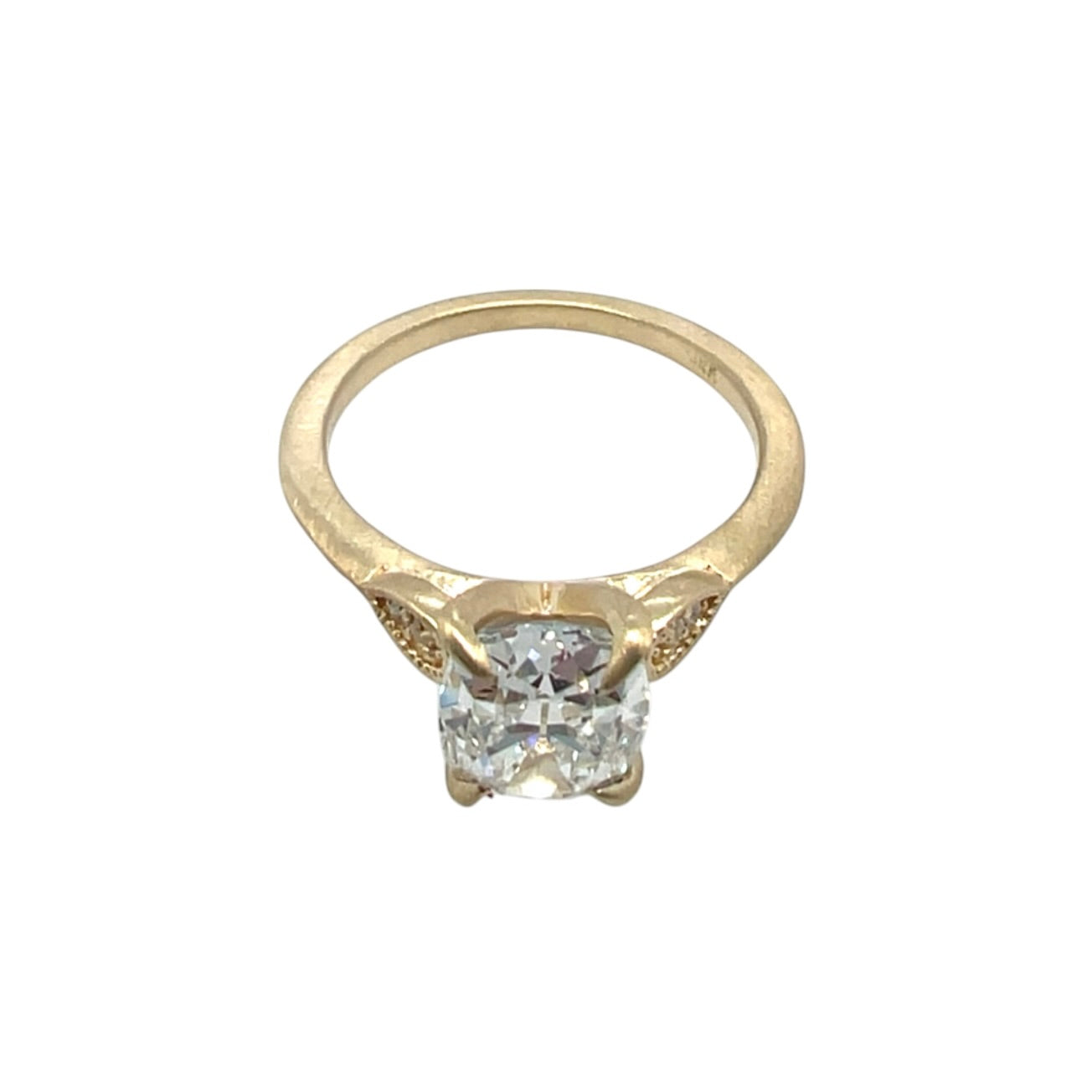 The Snow Drop Ring- 2.07ct LAB diamond & 14k yellow gold