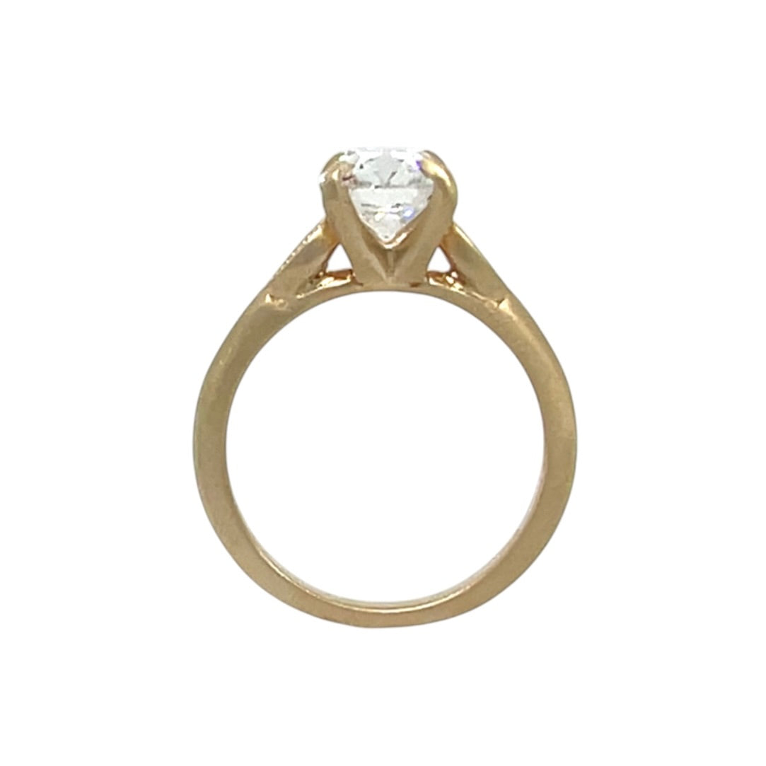 The Snow Drop Ring- 2.07ct LAB diamond & 14k yellow gold