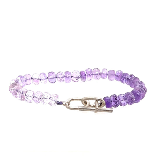 Toggle Bracelet- Ombre Amethyst