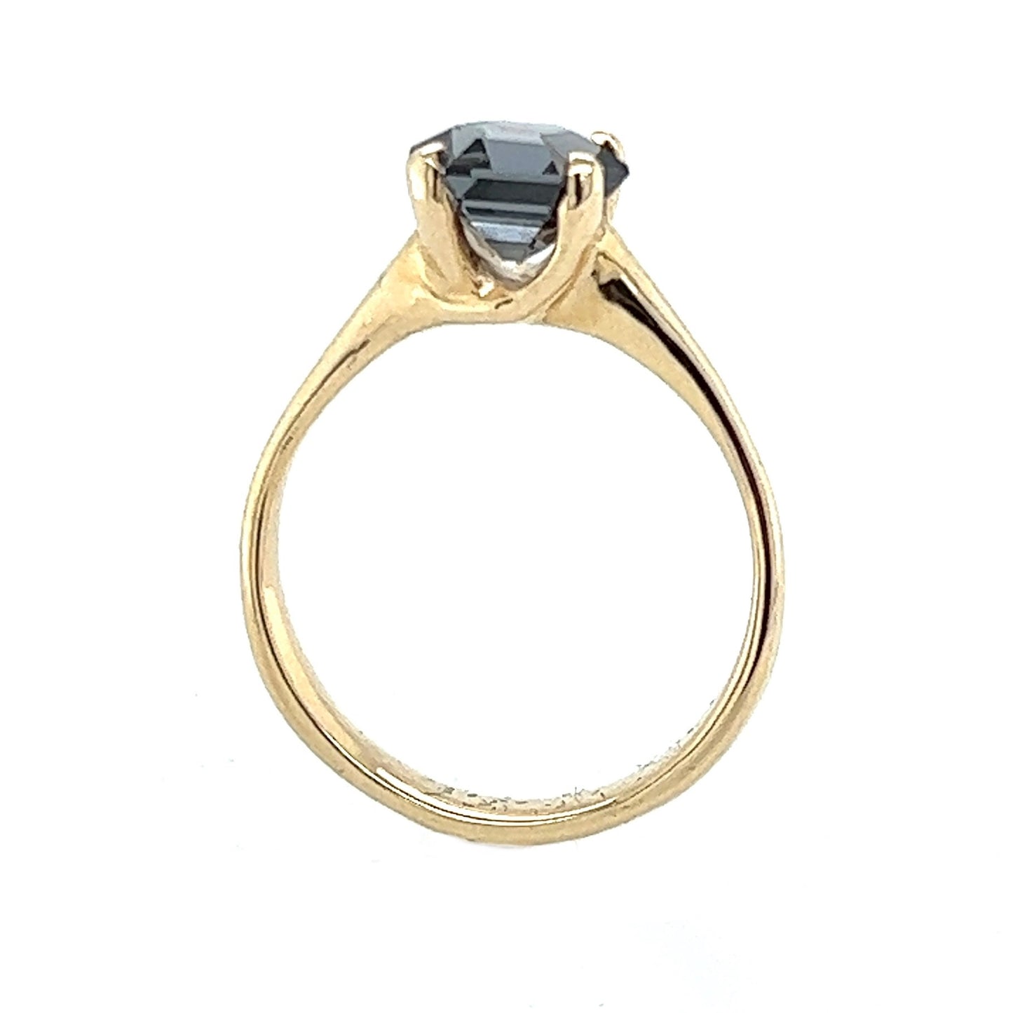 The Woven Tapered- Hexagon smoke spinel & 14k yellow gold