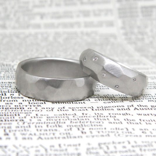 One of a kind wedding rings for Christine and Andrew