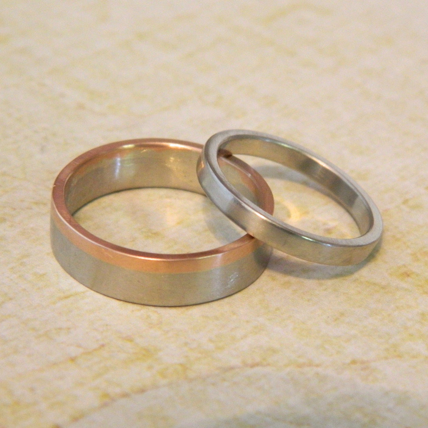 One of a kind wedding rings for Tim and Jessie - e. scott originals