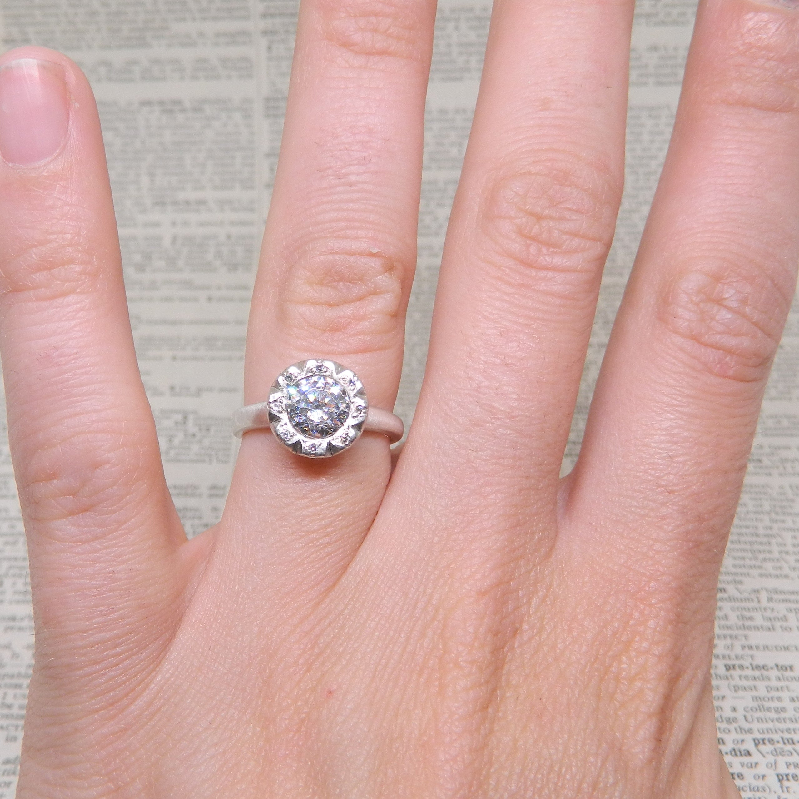 Fana Modern Vintage Diamond Engagement Ring 001-140-00819 | Falls Jewelers  | Concord, NC