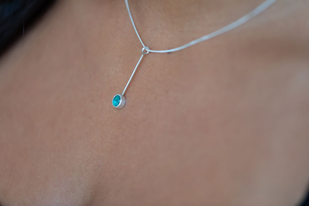 Splash Necklace- Various Gemstones