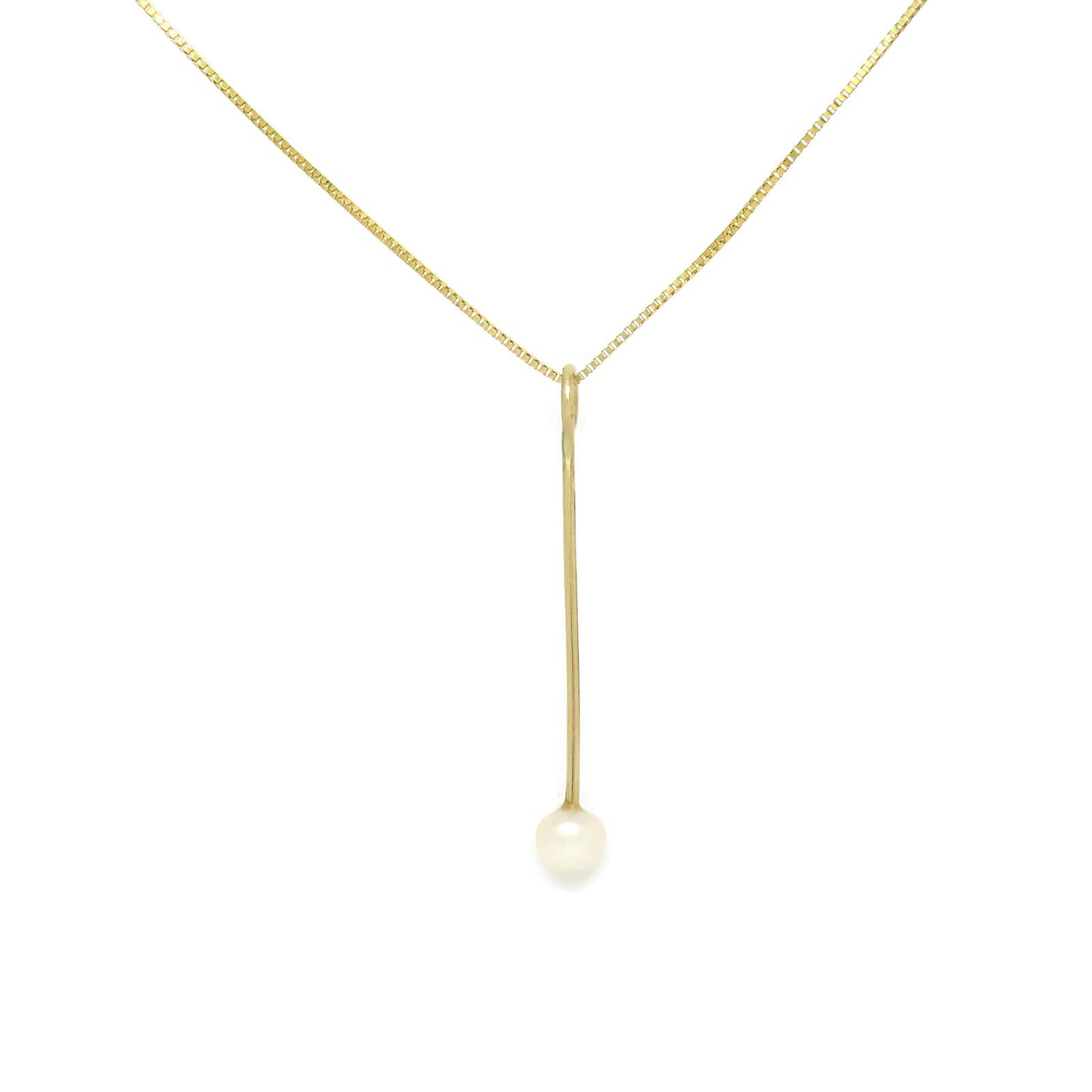 Splash Necklace-Pearl & Gold