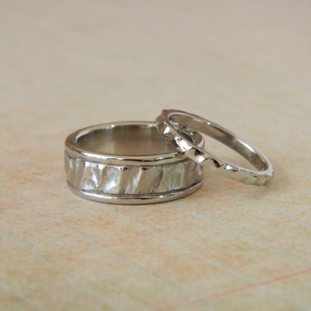 One of a kind wedding rings for Danny and Caitlin - e. scott originals