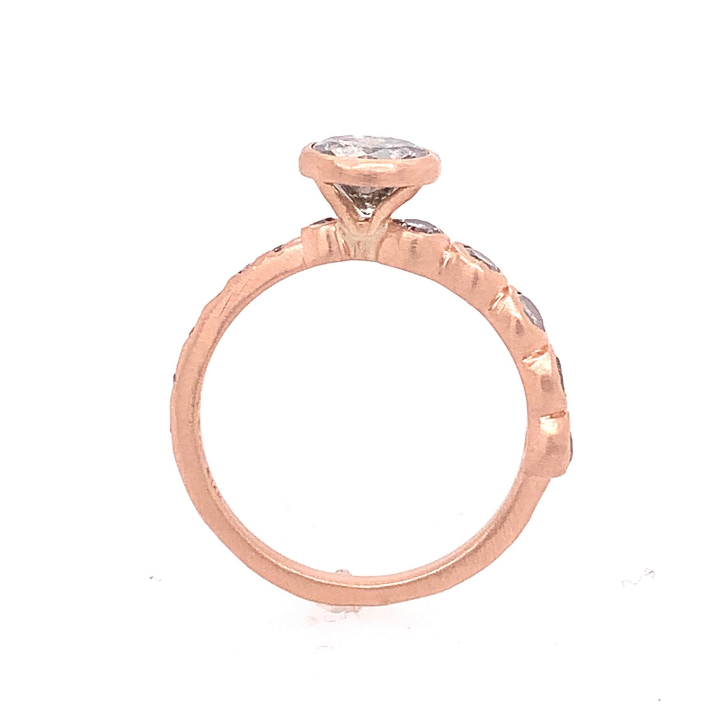 The Contrast Ring- Salt & Pepper Diamonds & 14k Rose Gold