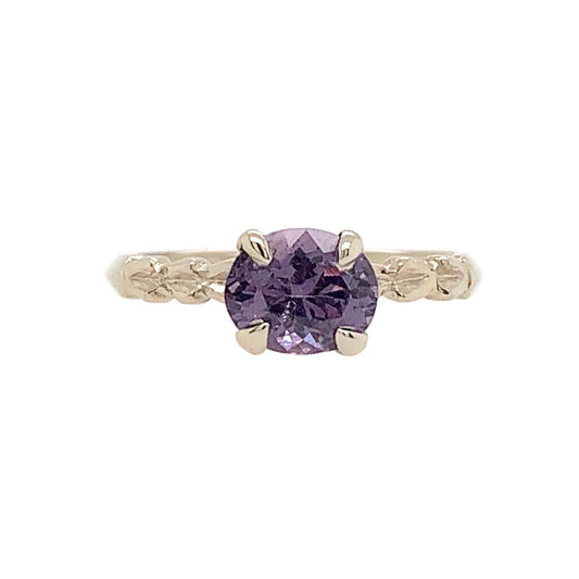The Fancy- Grape Spinel & 14k White Gold