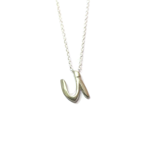 U - handwritten letter necklace